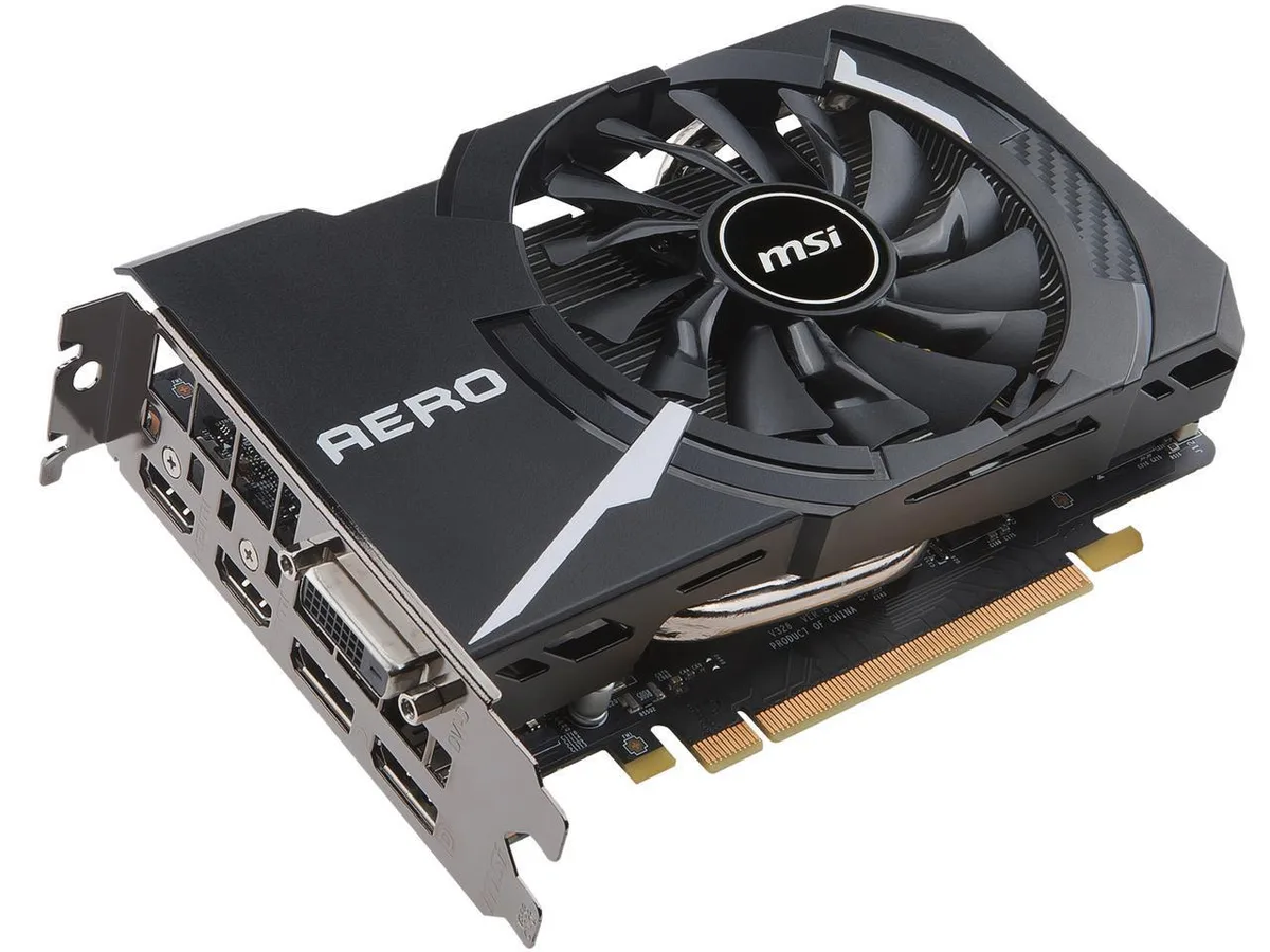 Compact ITX graphics card with single fan and matte black finish