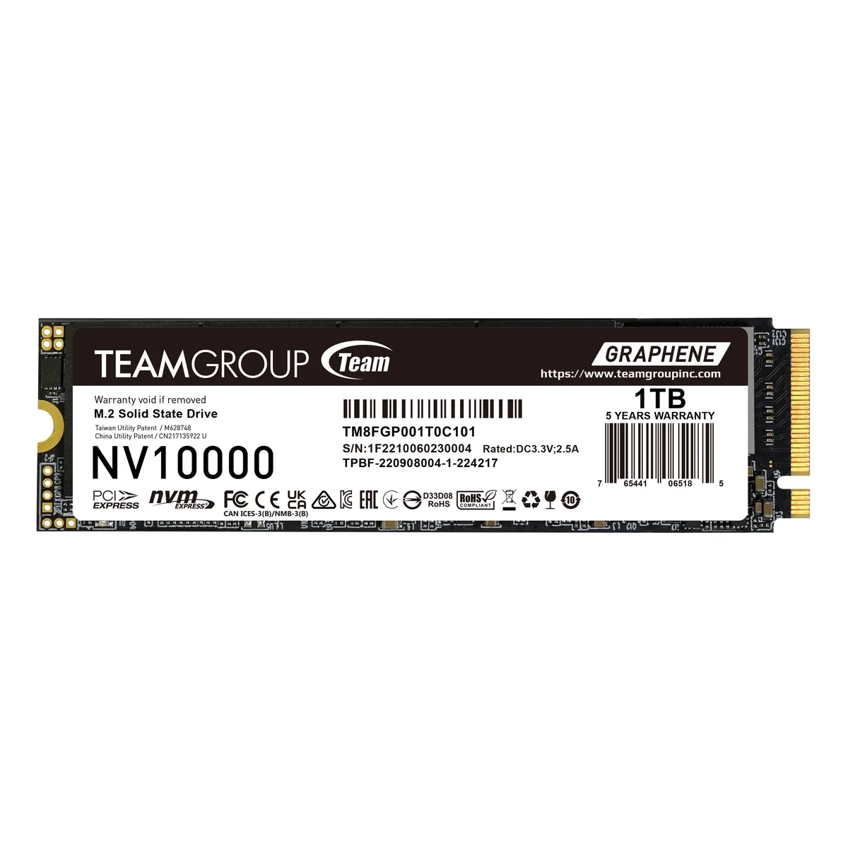 Team Group Team Group TM8FGP001T0C101 1TB PCIe 5.0 NVMe internal SSD — preces foto
