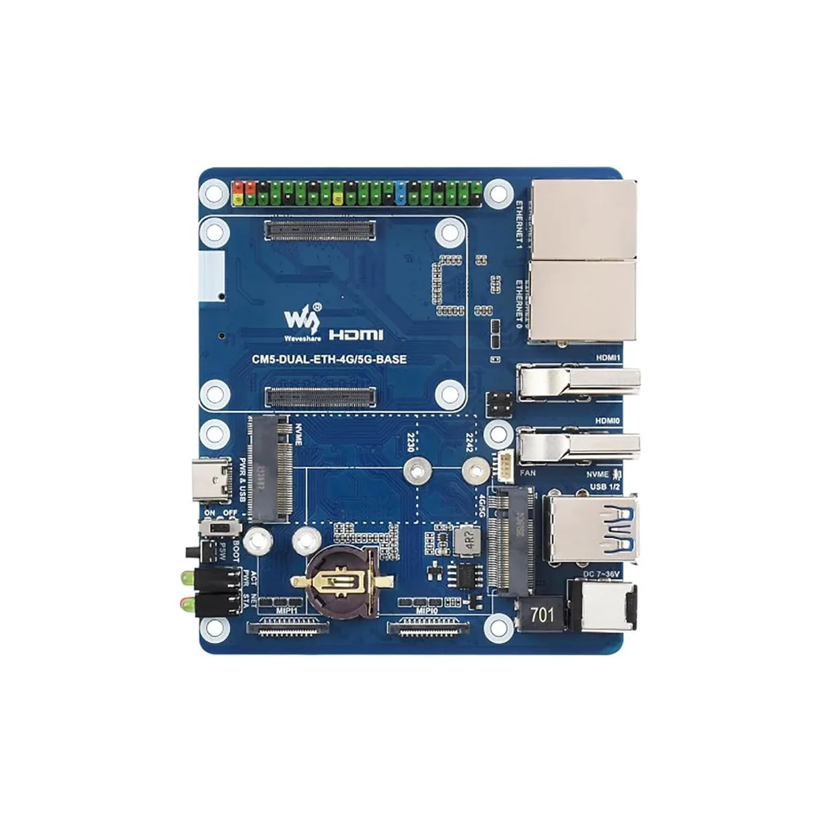 LORDWORLD LORDWORLD Dual Ethernet Base Board for Raspberry Pi CM5 development board — produktfoto