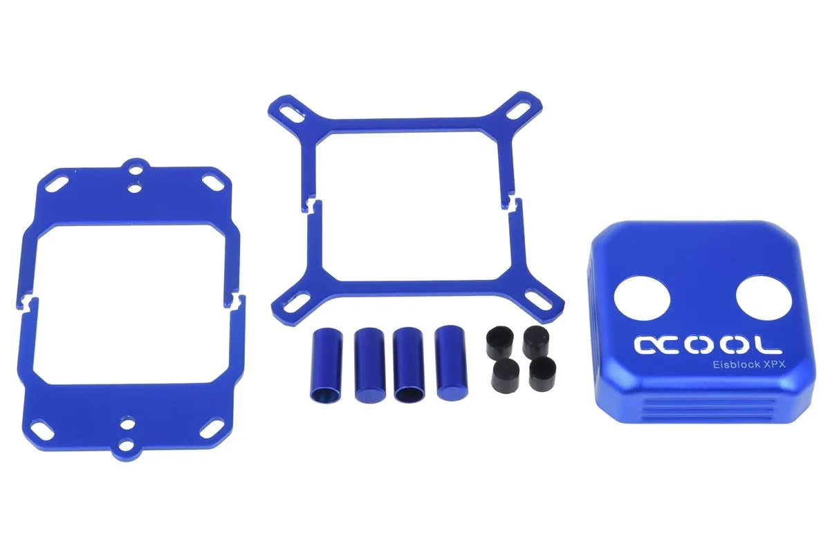Blue anodised aluminium cover for Alphacool Eisblock XPX water block