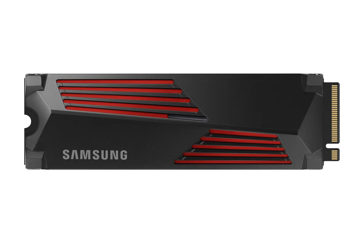 SAMSUNG SAMSUNG 990 PRO MZ-V9P1T0CW 1TB internal SSD with heatsink — product photo