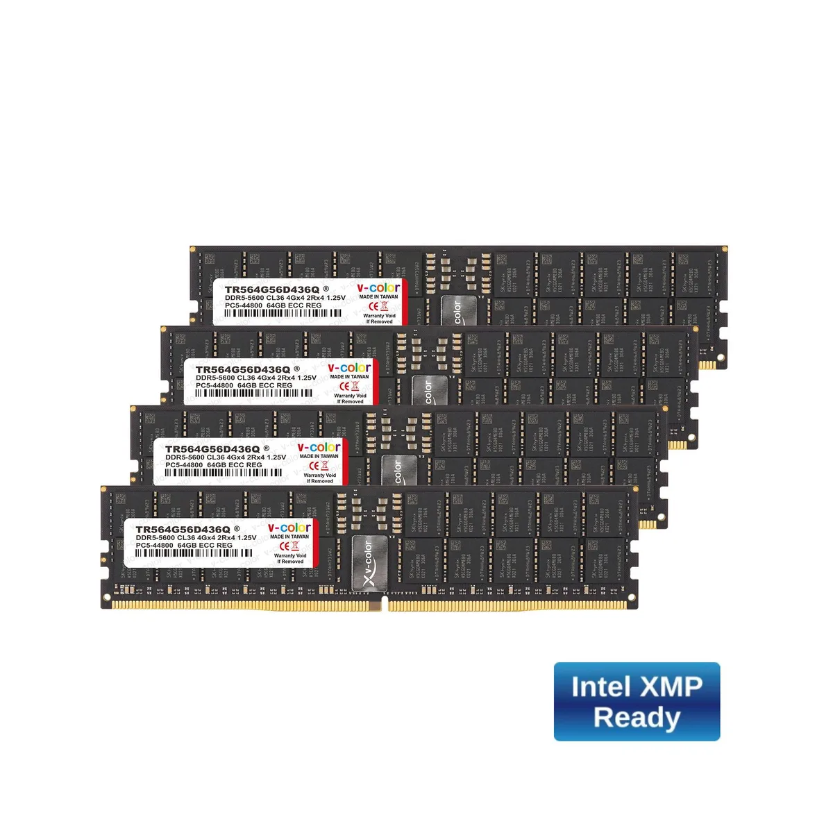 V-color V-color TR564G56D436Q 256GB (64GBx4) DDR5 5600 CL36 ECC Registered memory upgrade — fotografija proizvoda