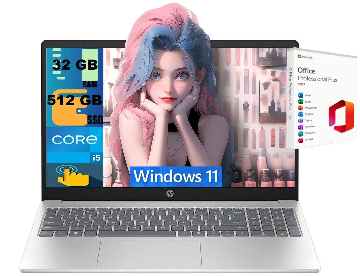 HP HP 15 Raider i5-1334U 10-core 32GB 512GB 15.6" FHD Touch Silver — product photo