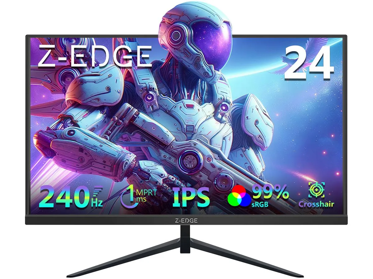 Z-EDGE Z-EDGE UG24PJ Black 24" 1080P 240Hz 1ms IPS gaming monitor — product photo