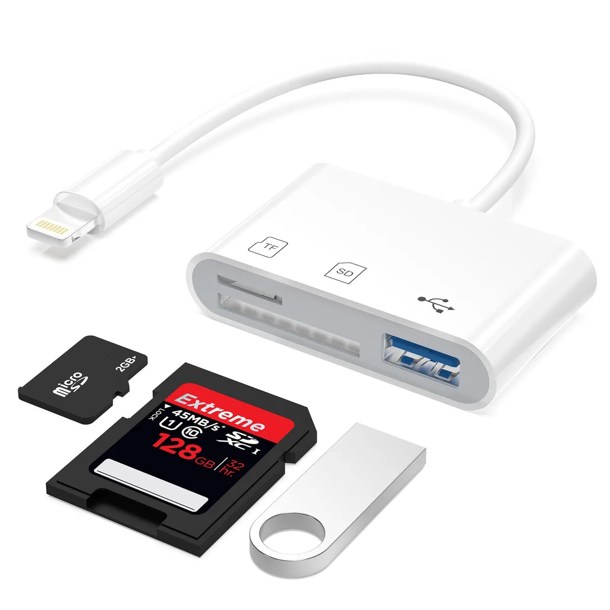 Wavlink Wavlink CR3003L 3-in-1 Lightning Card Reader White — 商品照片